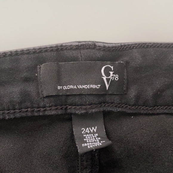 Gloria Vanderbilt Black Stretch Skinny Jeans (24W) - Picture 3 of 3